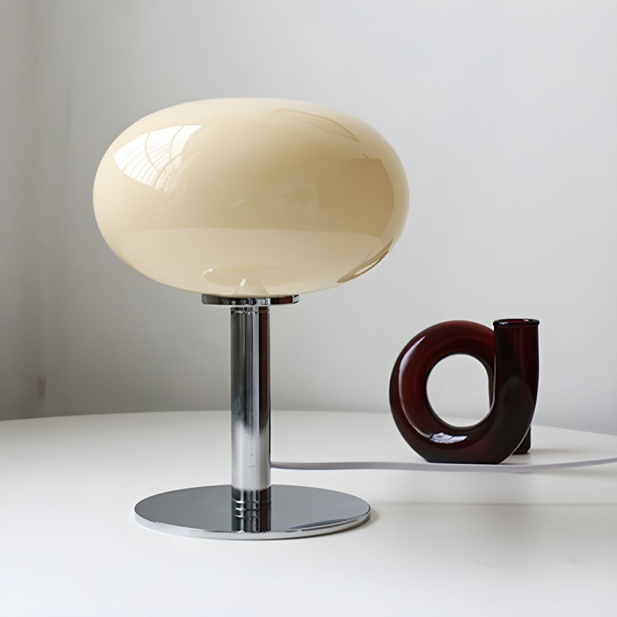 Table Lamp with Glass Globe Modern Bedroom Design | Sovira