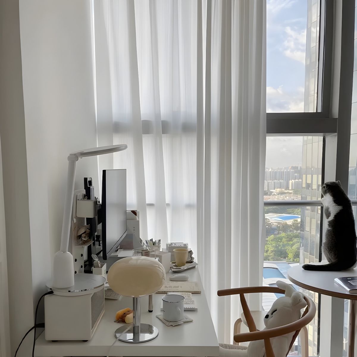 Table Lamp with Glass Globe Modern Bedroom Design | Sovira