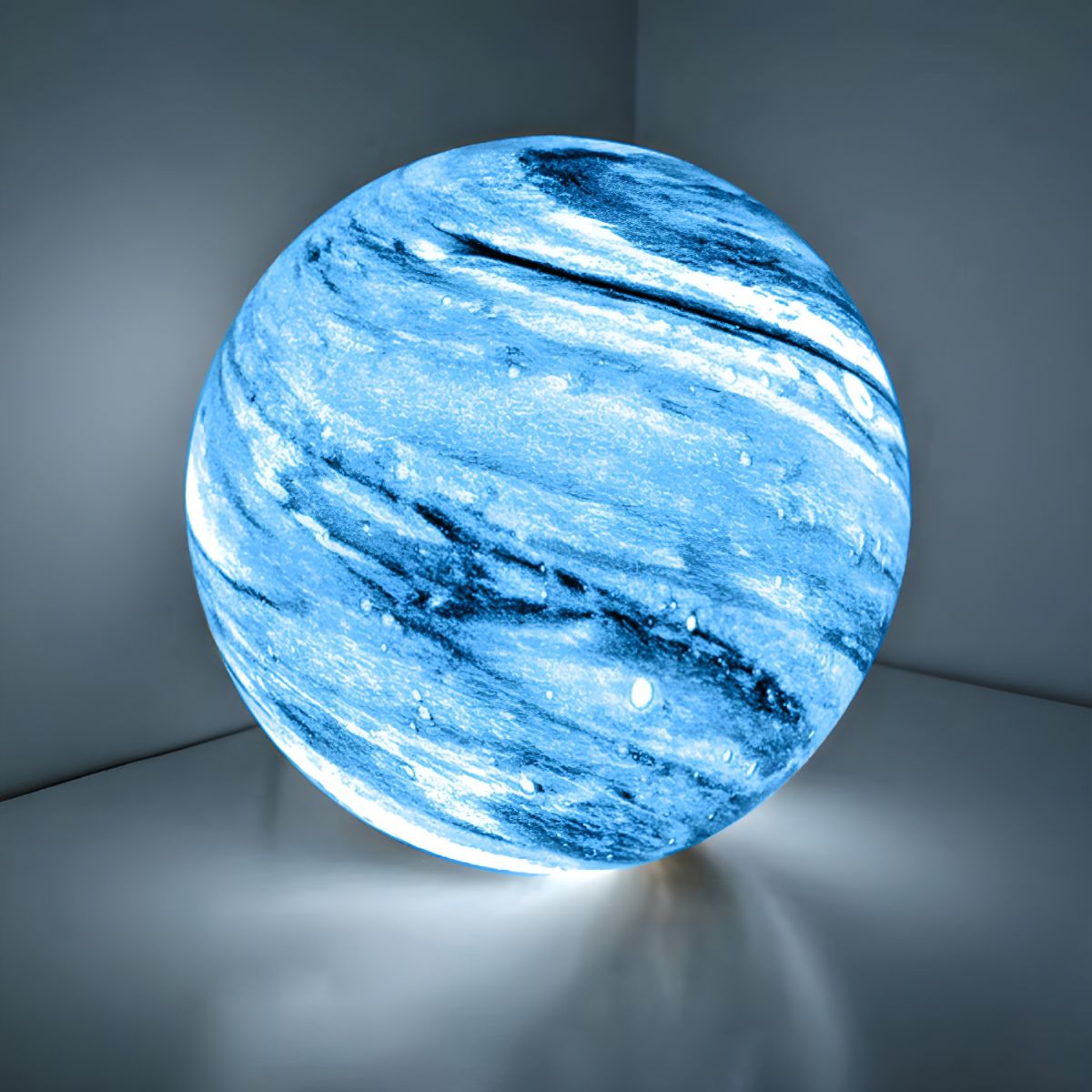 Table Lamp with Glass Moon Globe Modern Design | Zelaro