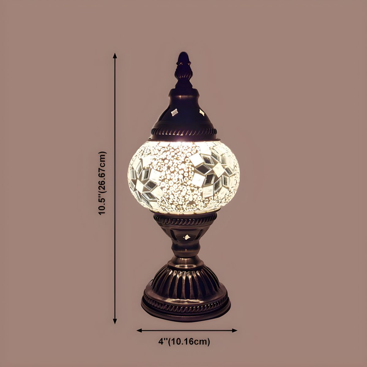 Table Lamp with Glass Mosaic Oriental Style | Morvani