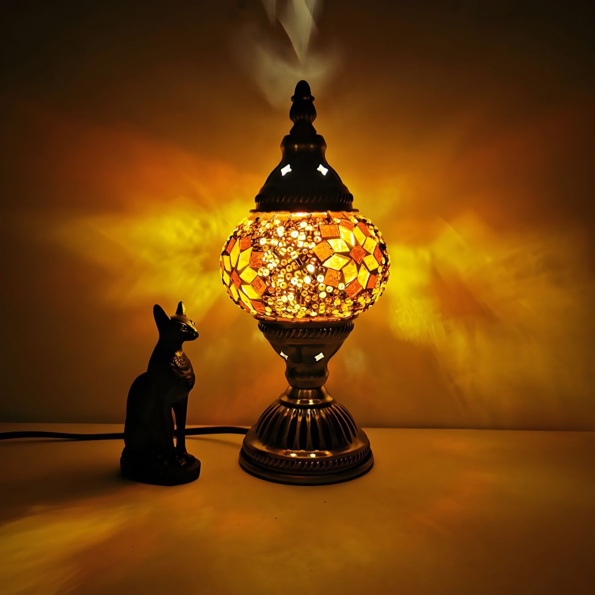 Table Lamp with Glass Mosaic Oriental Style | Morvani