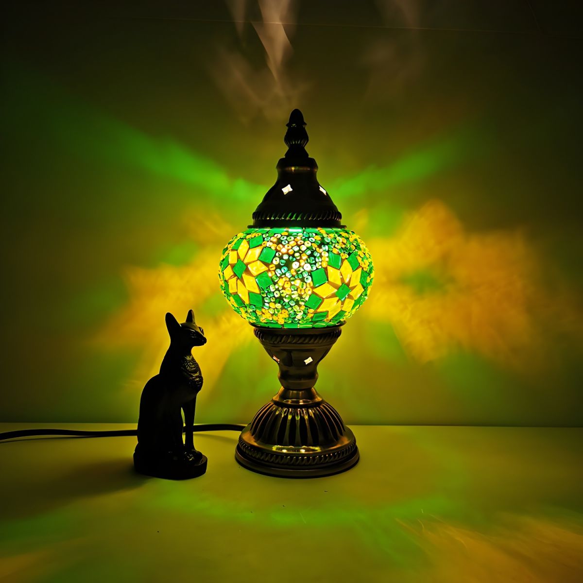 Table Lamp with Glass Mosaic Oriental Style | Morvani