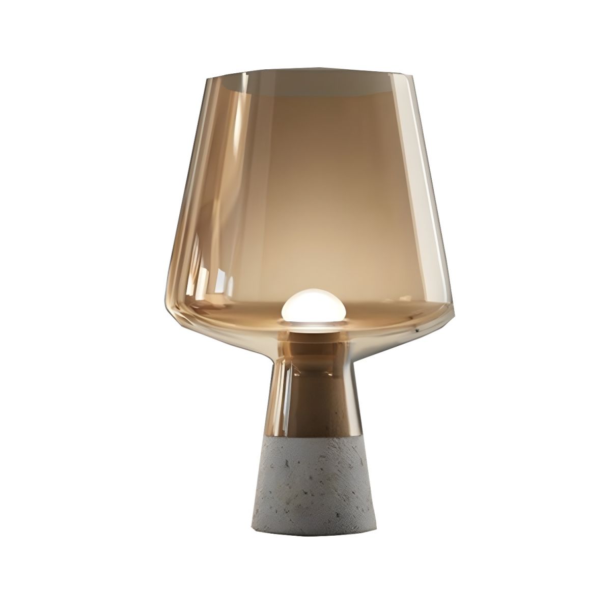 Table Lamp with Glass Shade Modern Bedside | Amvoro