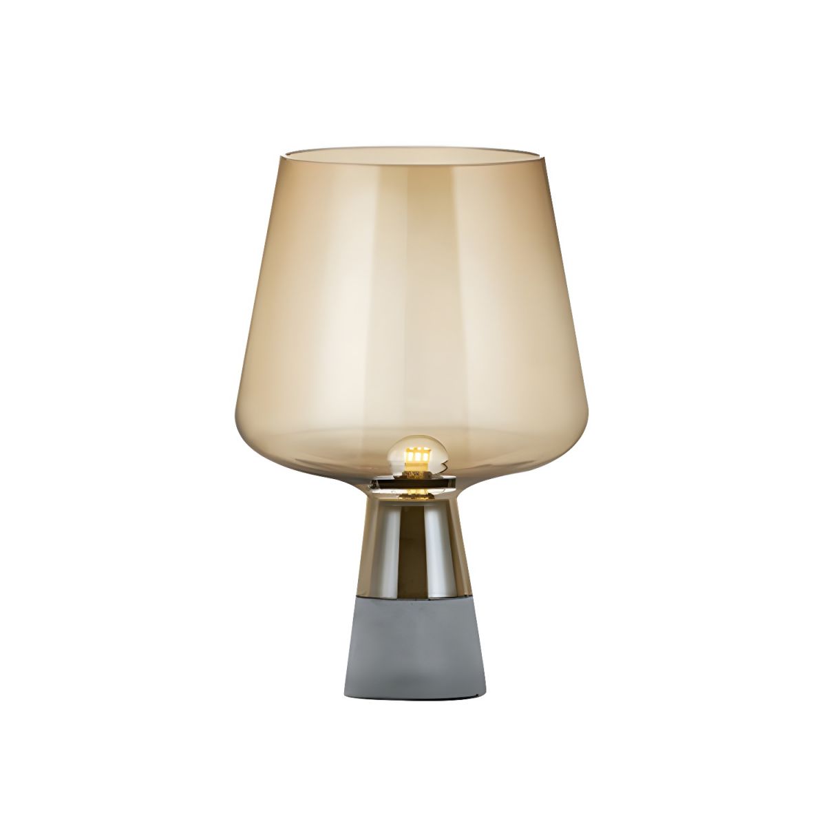 Table Lamp with Glass Shade Modern Bedside | Amvoro