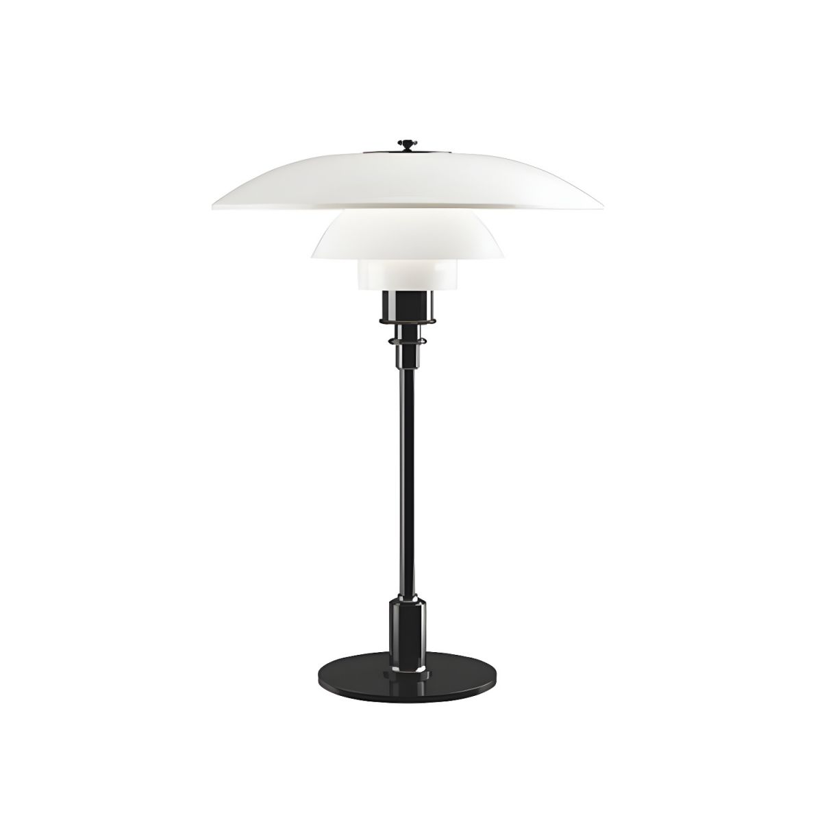 Table Lamp with Glass Shade Modern Metal Finish | Arvion