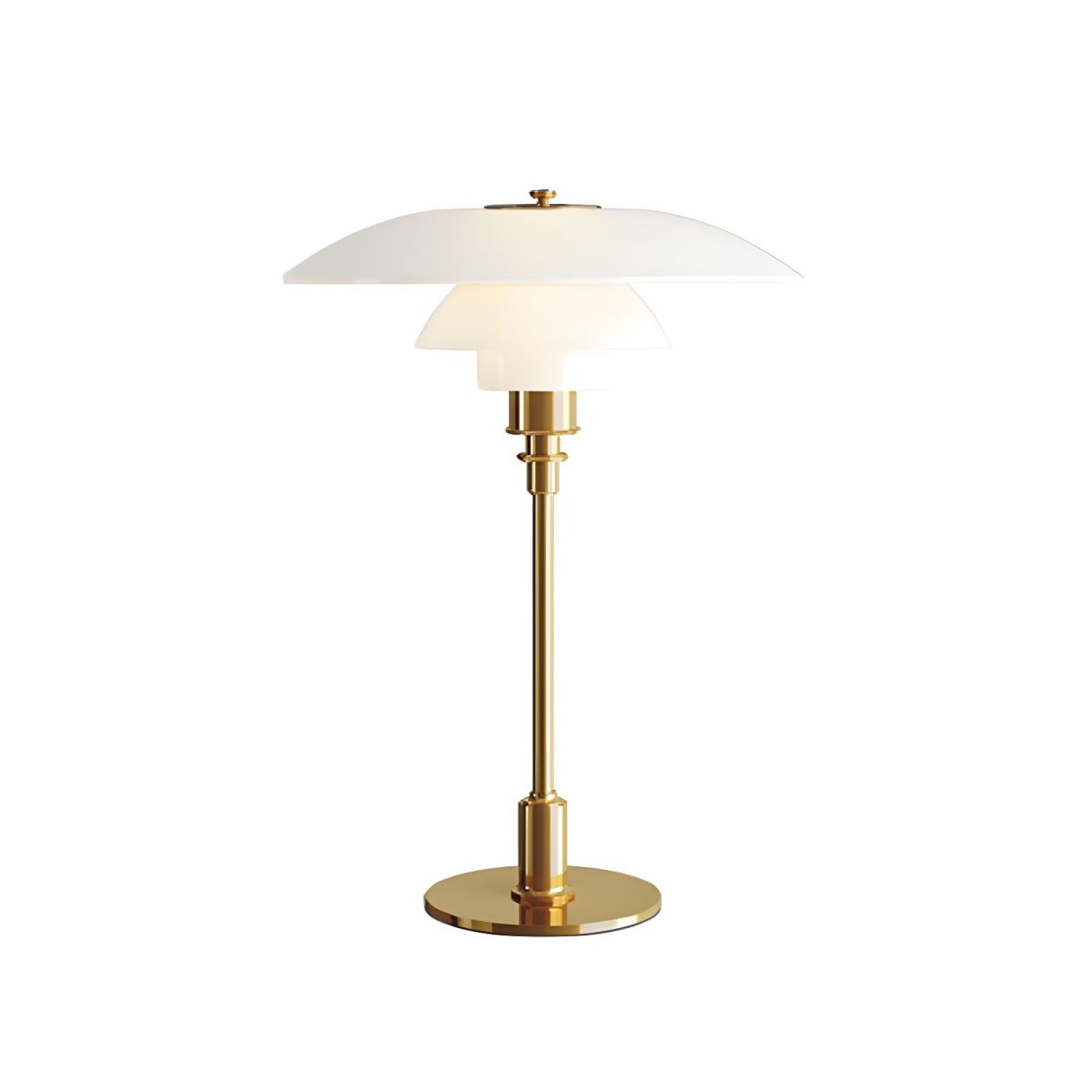 Table Lamp with Glass Shade Modern Metal Finish | Arvion