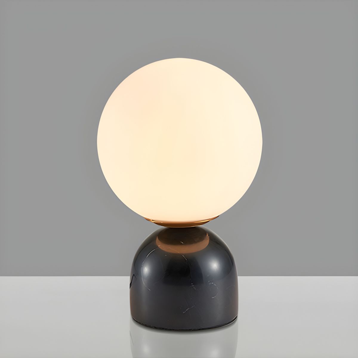 Table Lamp with Globe Glass Marble Base Nordic Style | Silio