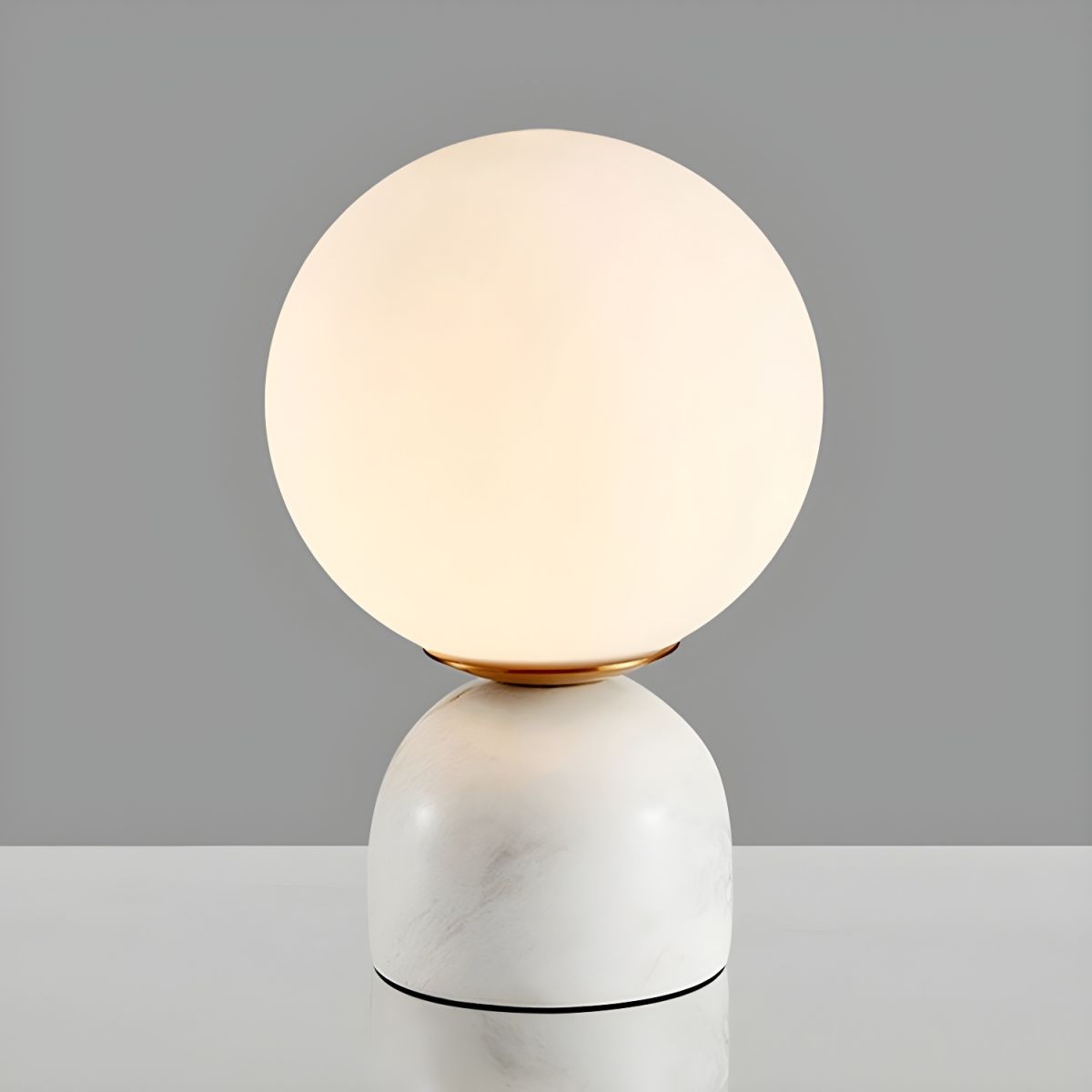 Table Lamp with Globe Glass Marble Base Nordic Style | Silio