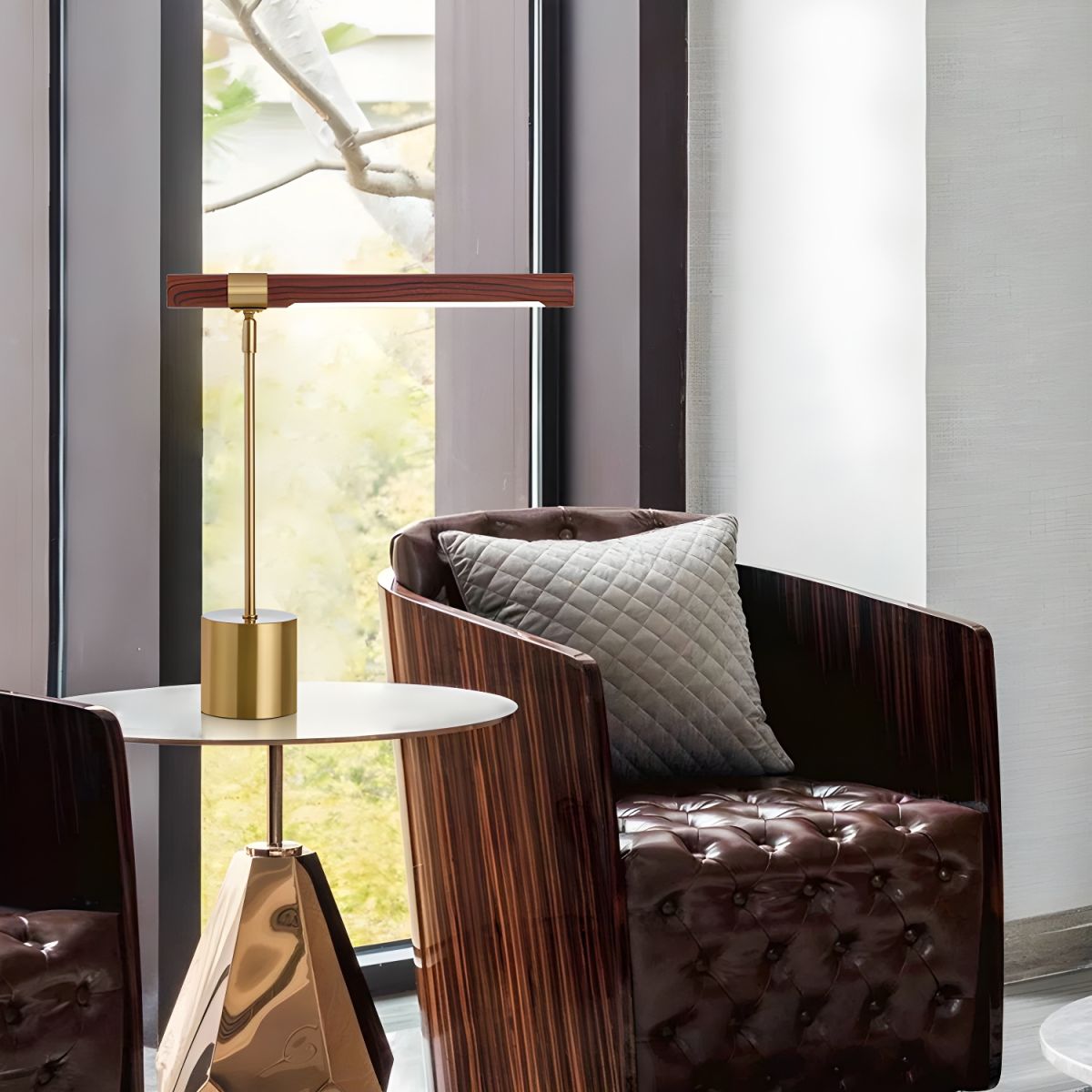 Table Lamp with Golden Finish Modern LED | Velory