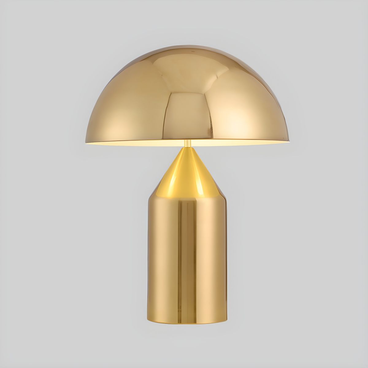 Table Lamp with Half Round Shade Modern Metal Gold | Selvira