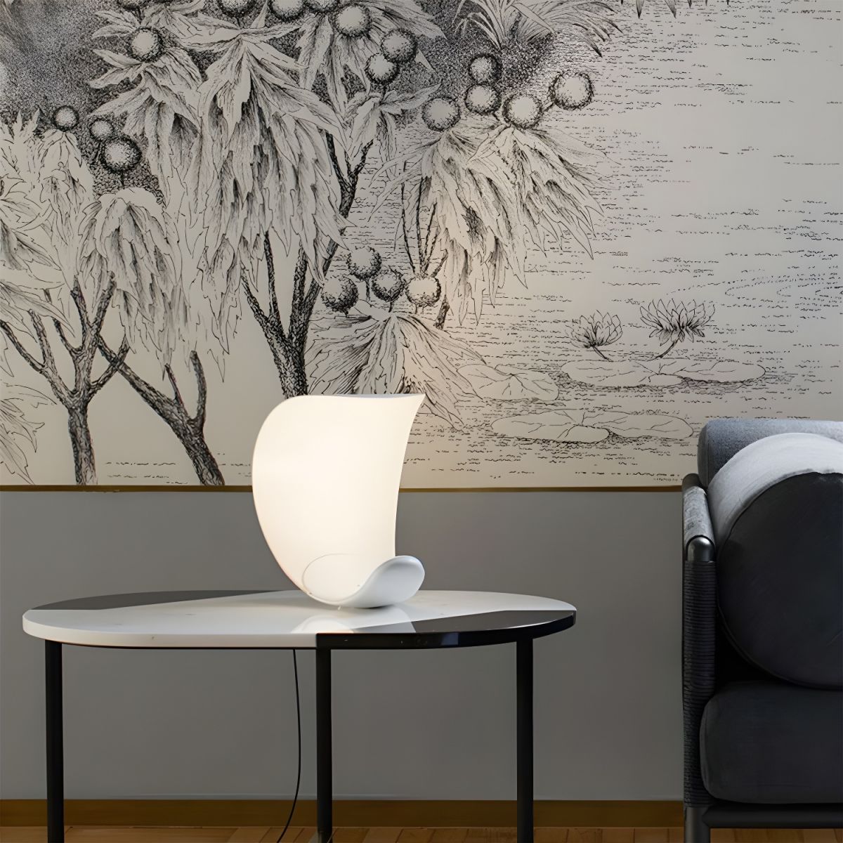 Table Lamp with Metal Base Minimalist LED | Velano