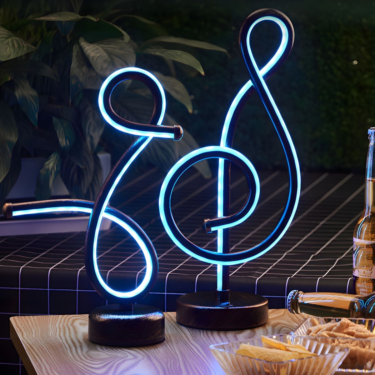 Table Lamp with Metal LED for Modern Bar | Brivona