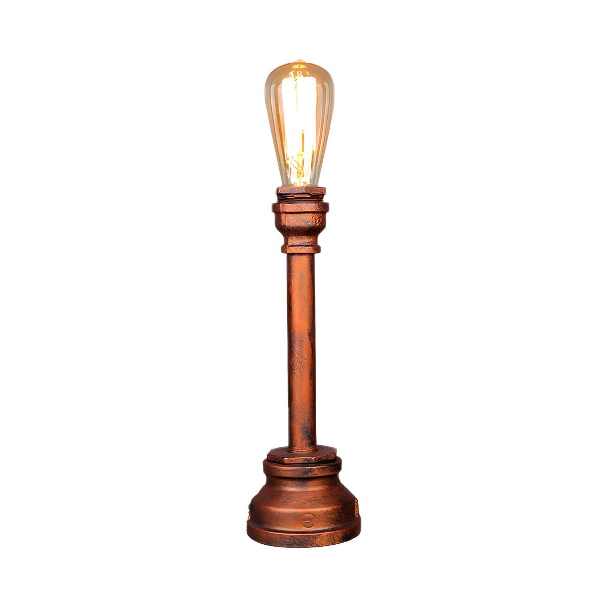 Table Lamp with Metal Pipe Industrial Design | Corvian