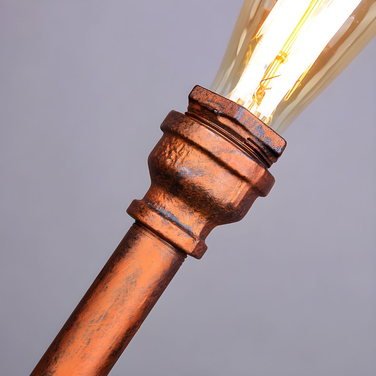 Table Lamp with Metal Pipe Industrial Design | Corvian