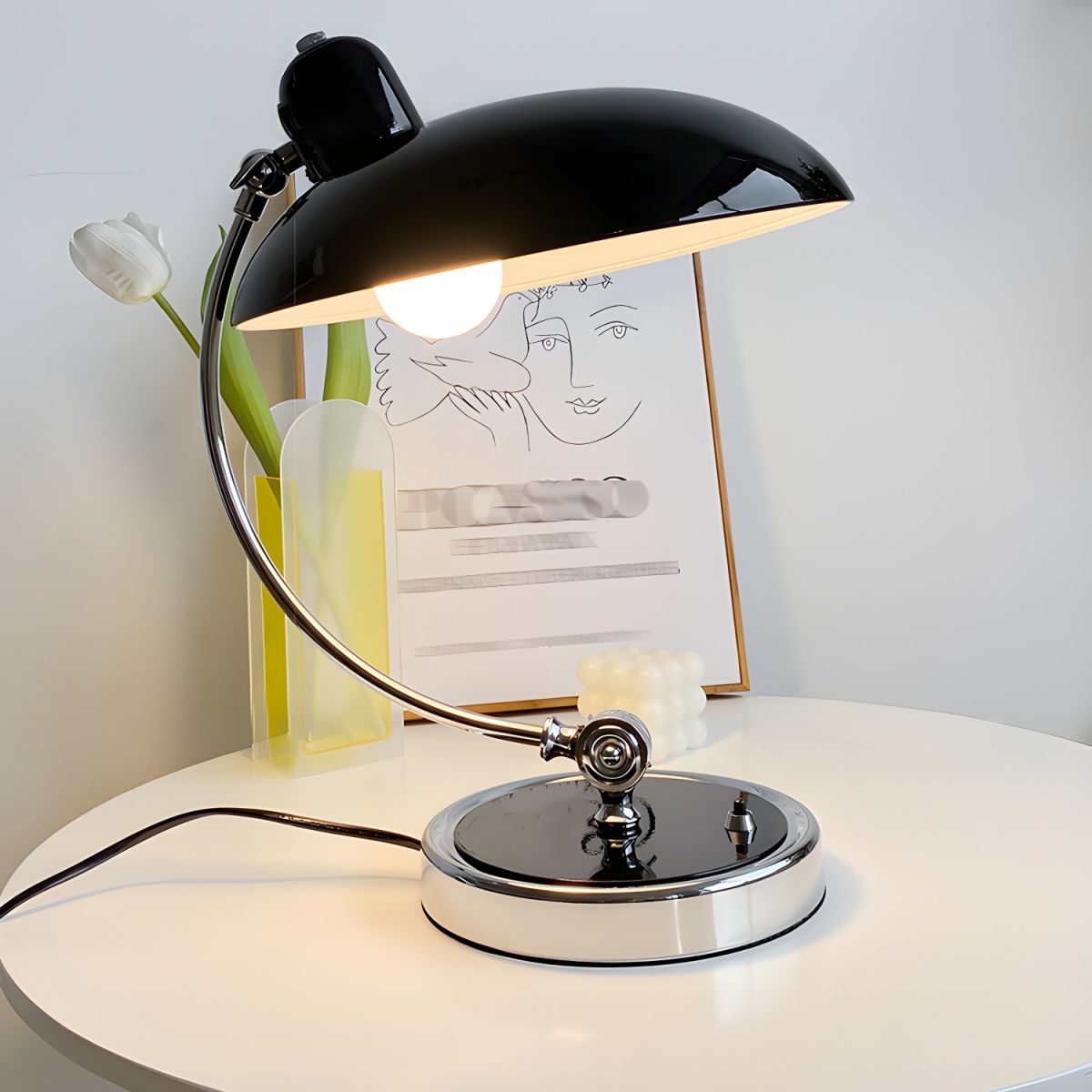 Table Lamp with Metal Shade Vintage Design | Rovira