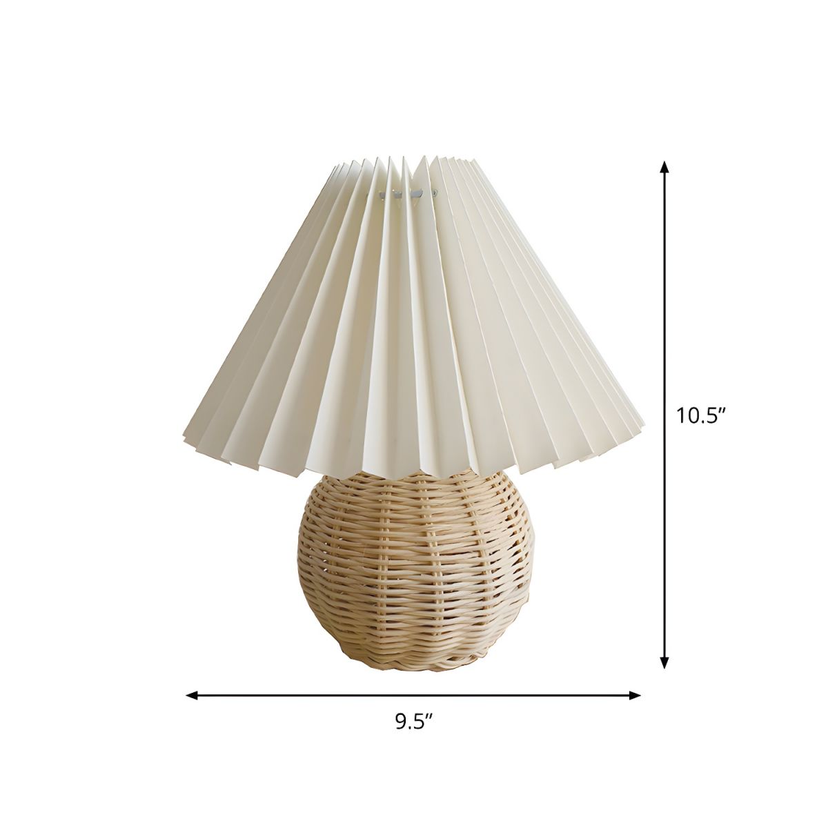 Table Lamp with Rattan and Pagoda Shade Oriental | Ranvio