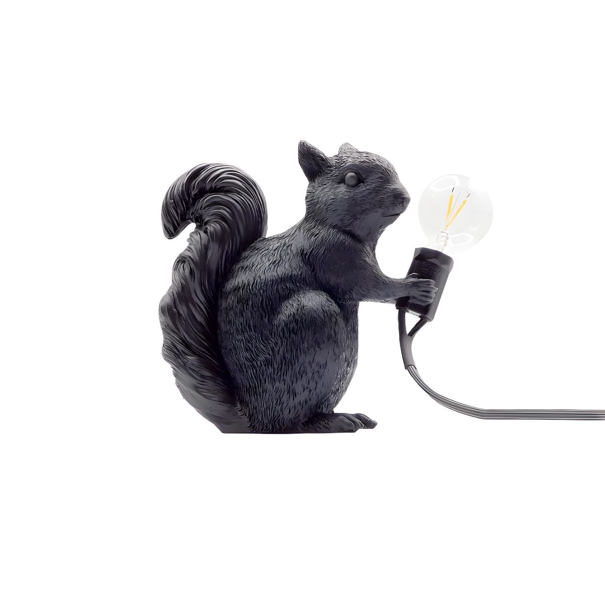 Table Lamp with Resin Squirrel Nordic Art Deco Style | Orvilo