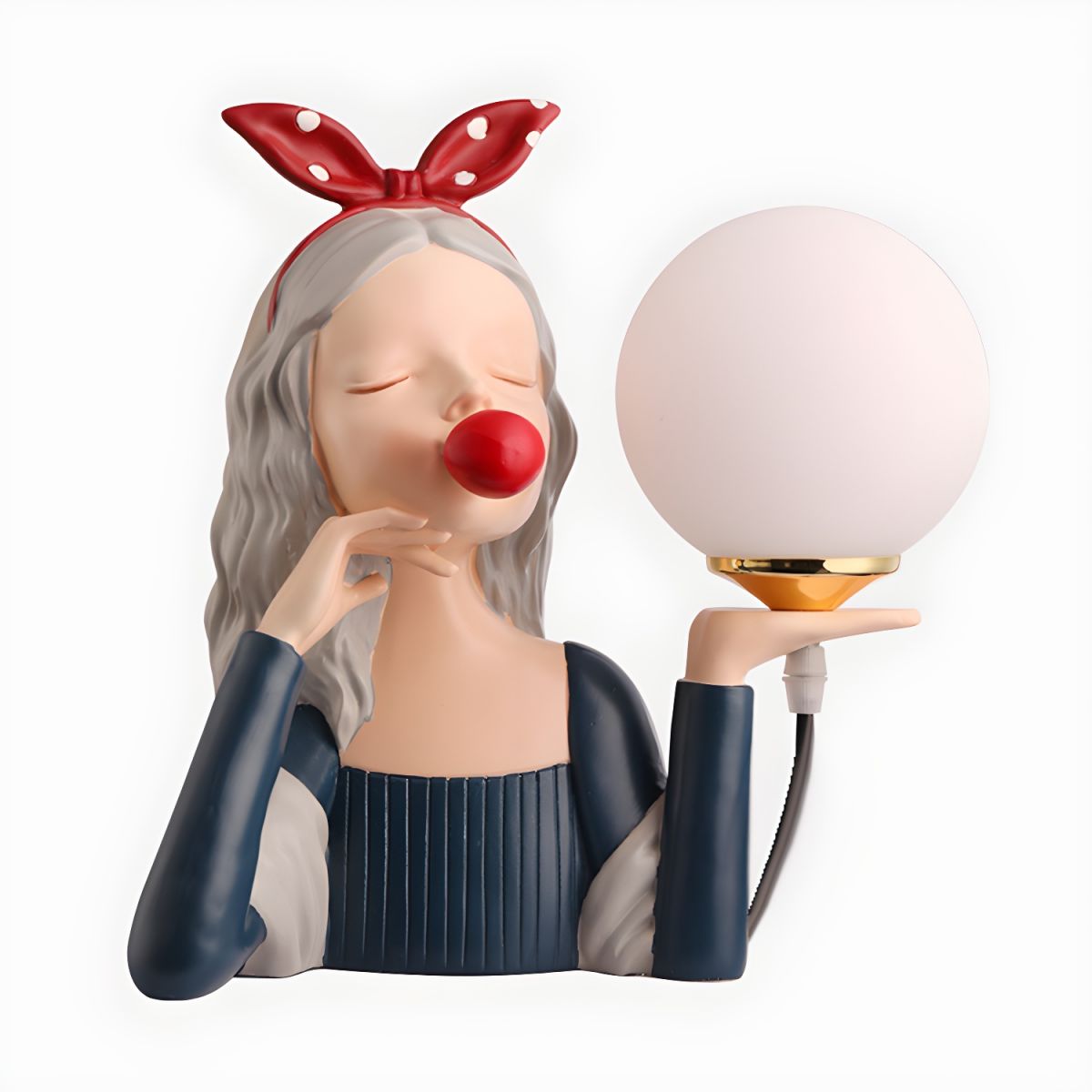 Table Lamp with Spherical Glass Nordic Style | Eryden