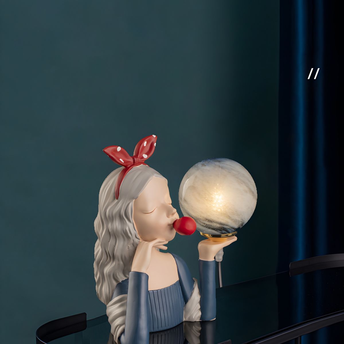 Table Lamp with Spherical Glass Nordic Style | Eryden