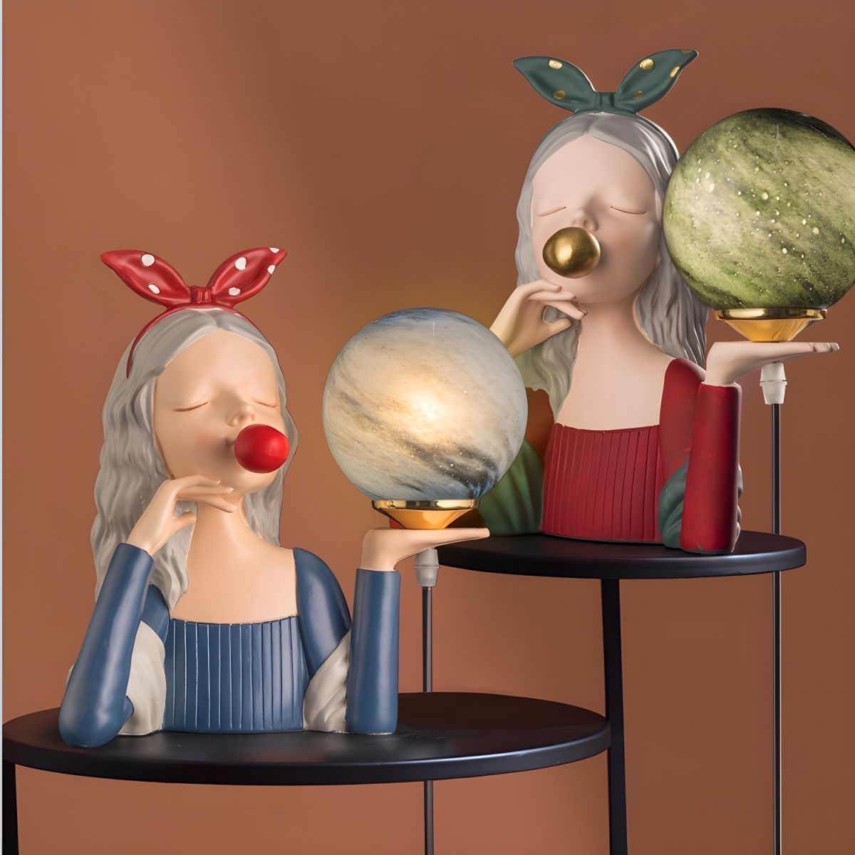 Table Lamp with Spherical Glass Nordic Style | Eryden