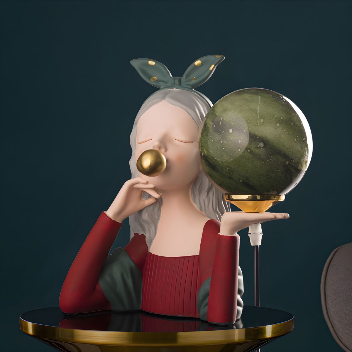 Table Lamp with Spherical Glass Nordic Style | Eryden