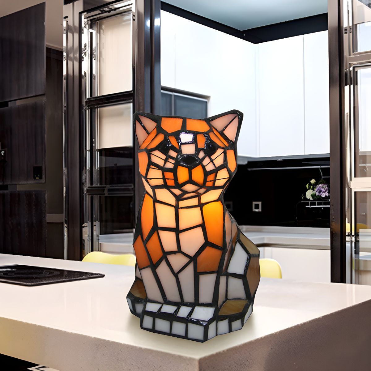 Table Lamp with Stained Glass Tiffany Style | Ambrel