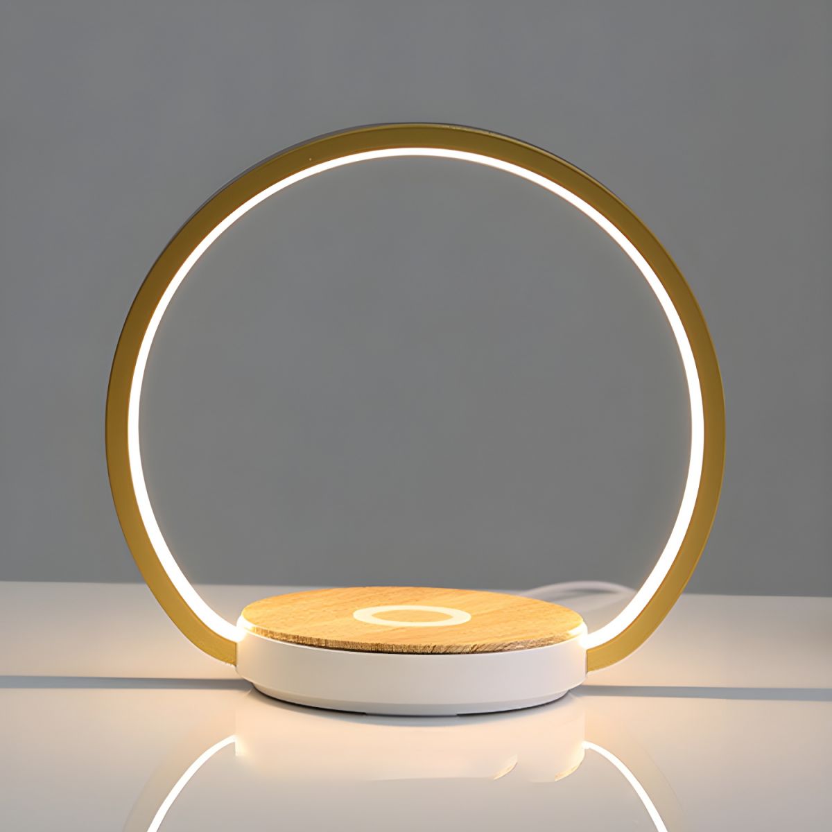 Table Lamp with Touch Dimming Round Metal Design | Ardune