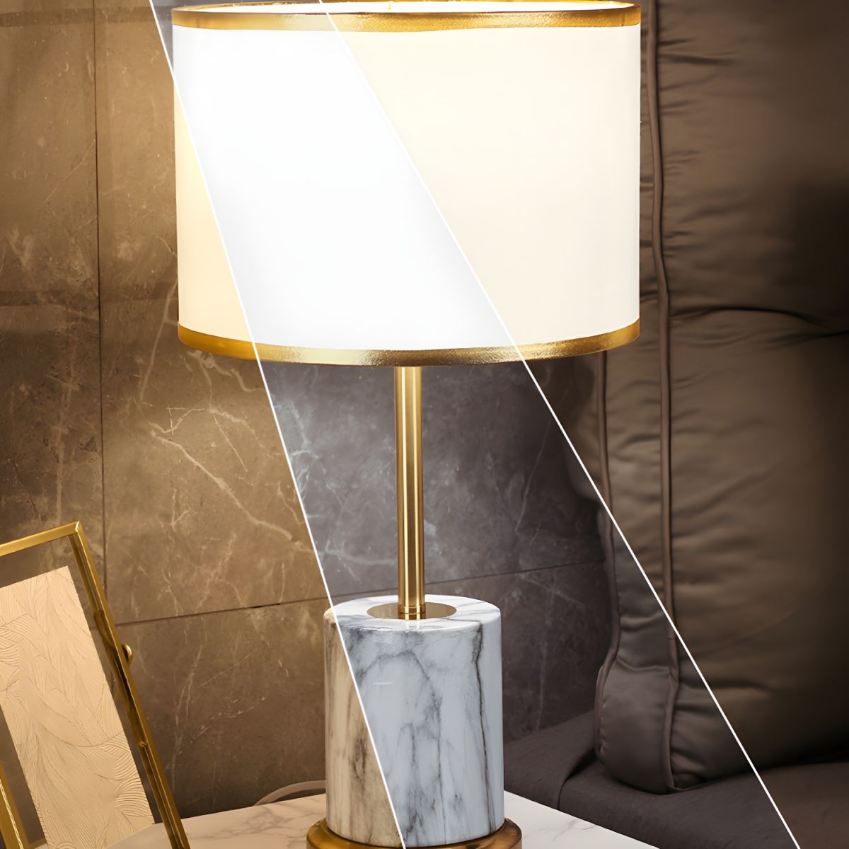 Table Lamp with Touch Sensor Modern Metal Design | Tavion