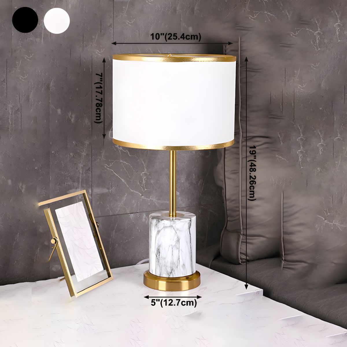Table Lamp with Touch Sensor Modern Metal Design | Tavion