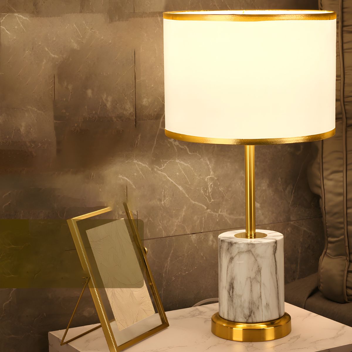 Table Lamp with Touch Sensor Modern Metal Design | Tavion