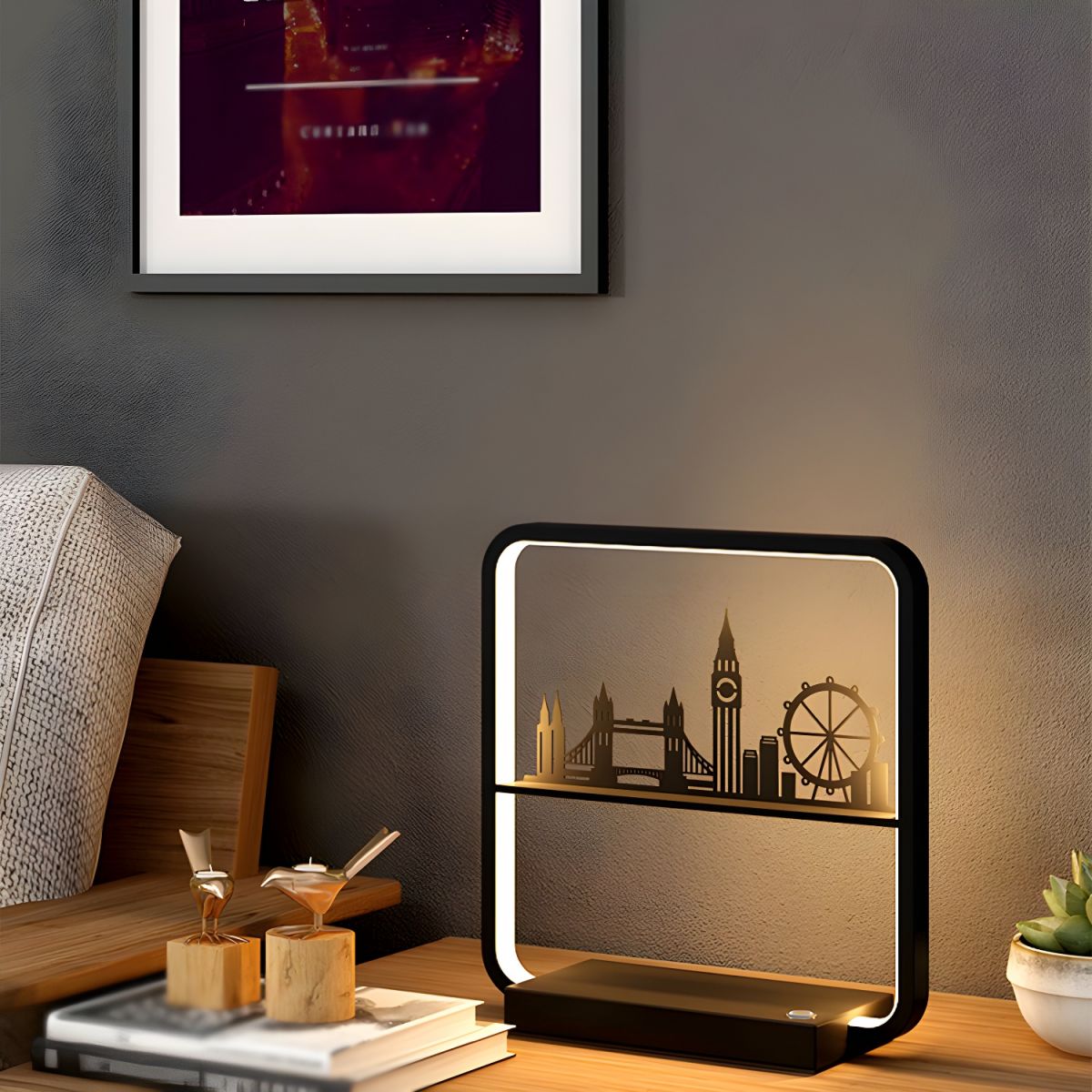 Table Lamp with Wireless Charger Modern LED | Lumora