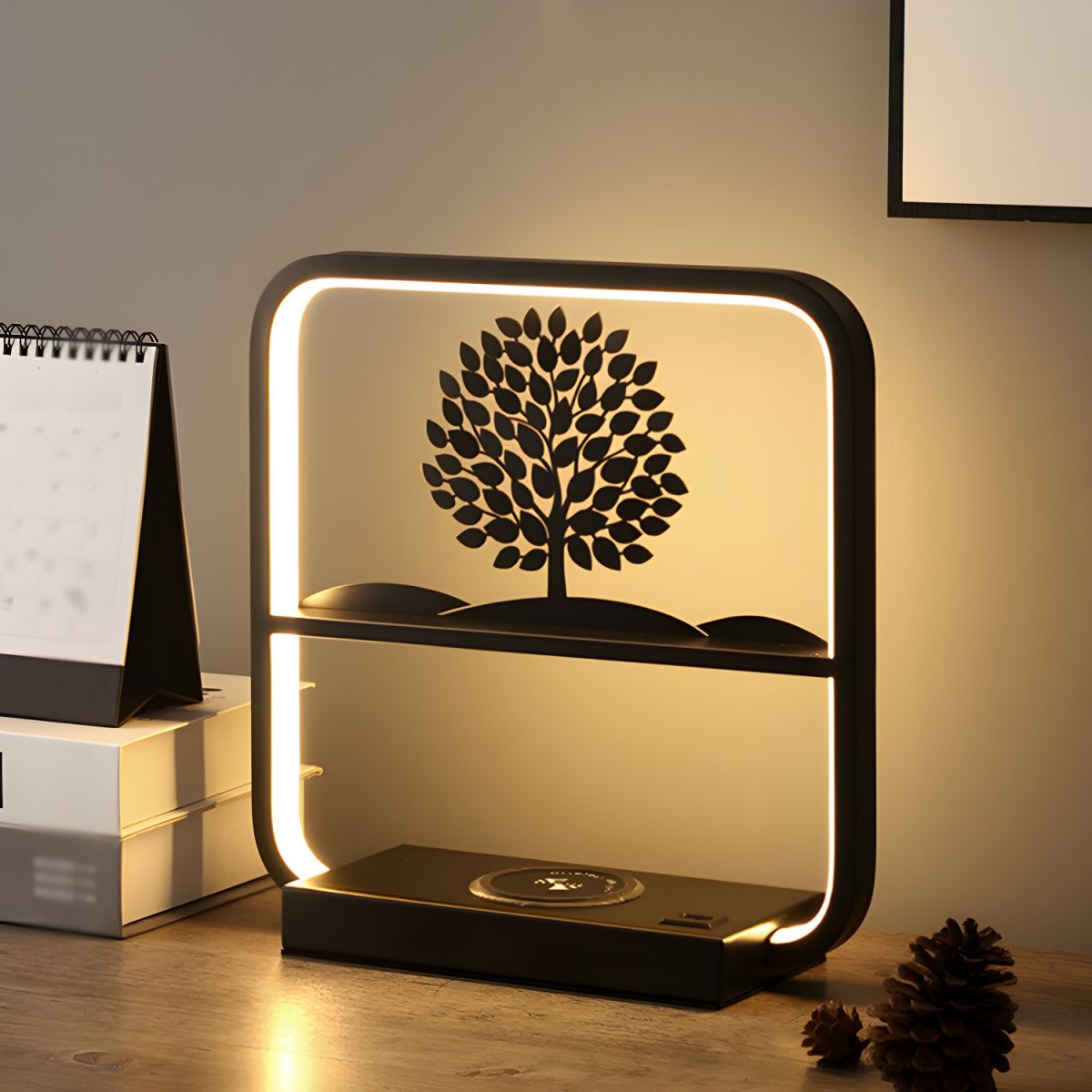 Table Lamp with Wireless Charger Modern LED | Lumora