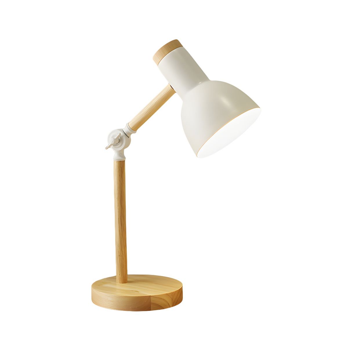 Table Lamp with Wooden Arm Nordic Macaron Style | Loriva