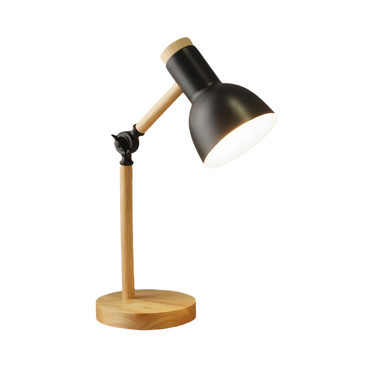 Table Lamp with Wooden Arm Nordic Macaron Style | Loriva