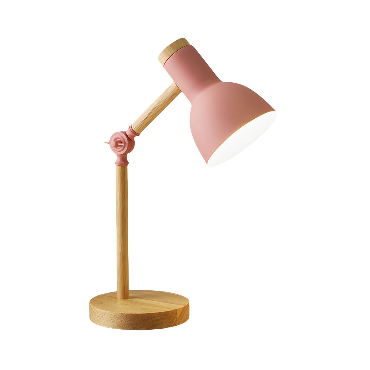 Table Lamp with Wooden Arm Nordic Macaron Style | Loriva
