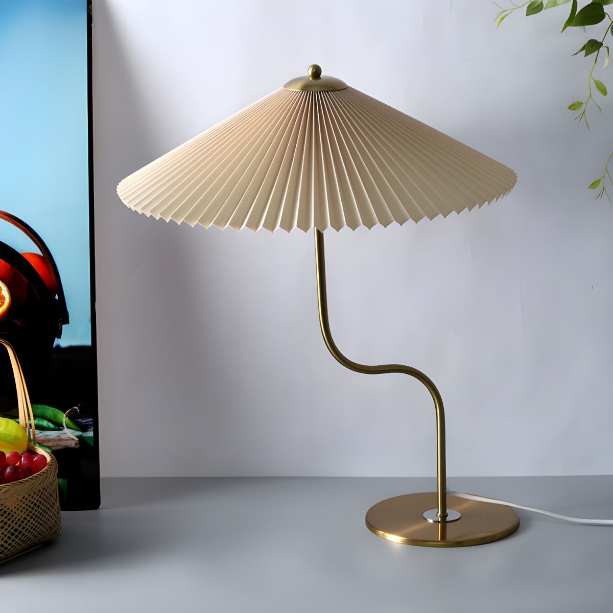 Table lamp with fabric shade modern colourful design | Yorven