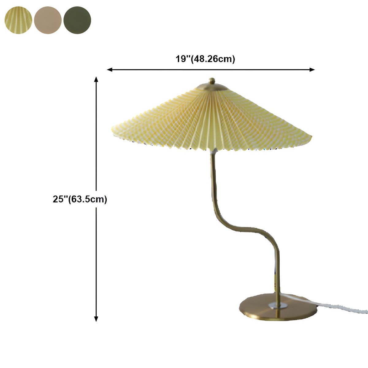 Table lamp with fabric shade modern colourful design | Yorven