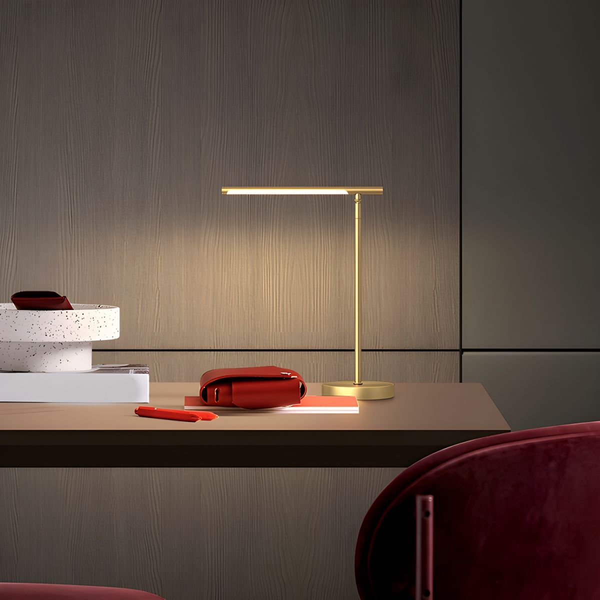 Table lamp with linear acrylic shade modern LED | Corvel