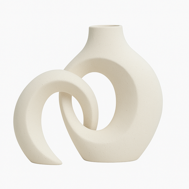 Vase Ceramic Intertwined Design for Modern Interiors | Zoreli