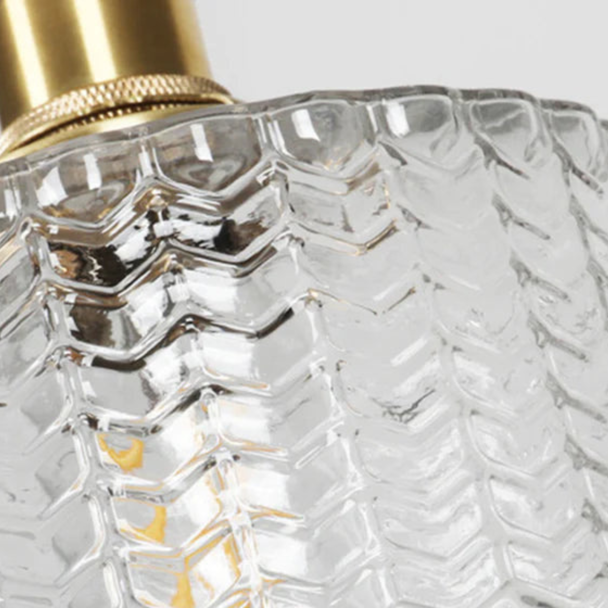 Vintage Glass Ceiling Pendant Light in Brass Finish | Ethereva