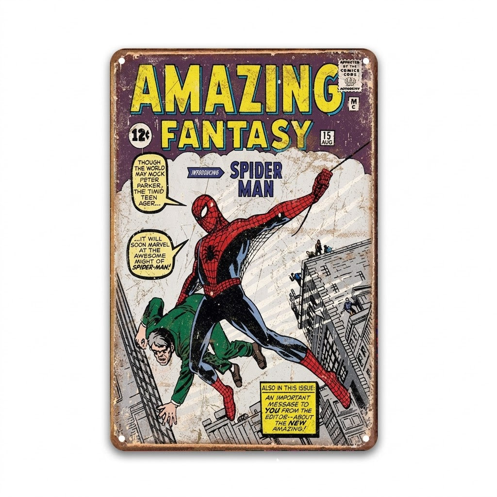 Wall Art Sign Retro Comic Hero Decor | Marvoro