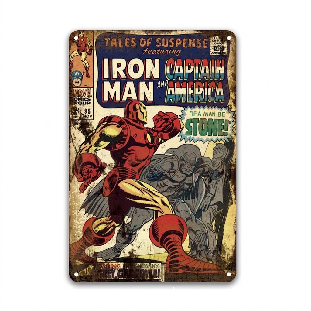 Wall Art Sign Retro Comic Hero Decor | Marvoro