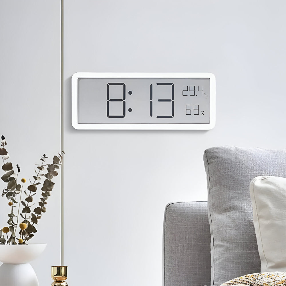 Wall Clock Digital LED with Temperature and Humidity | Ionera