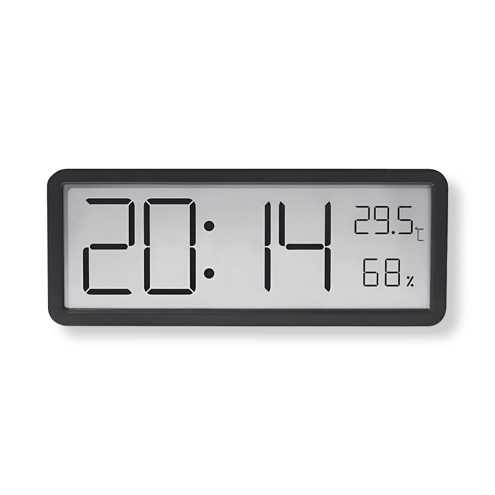 Wall Clock Digital LED with Temperature and Humidity | Ionera