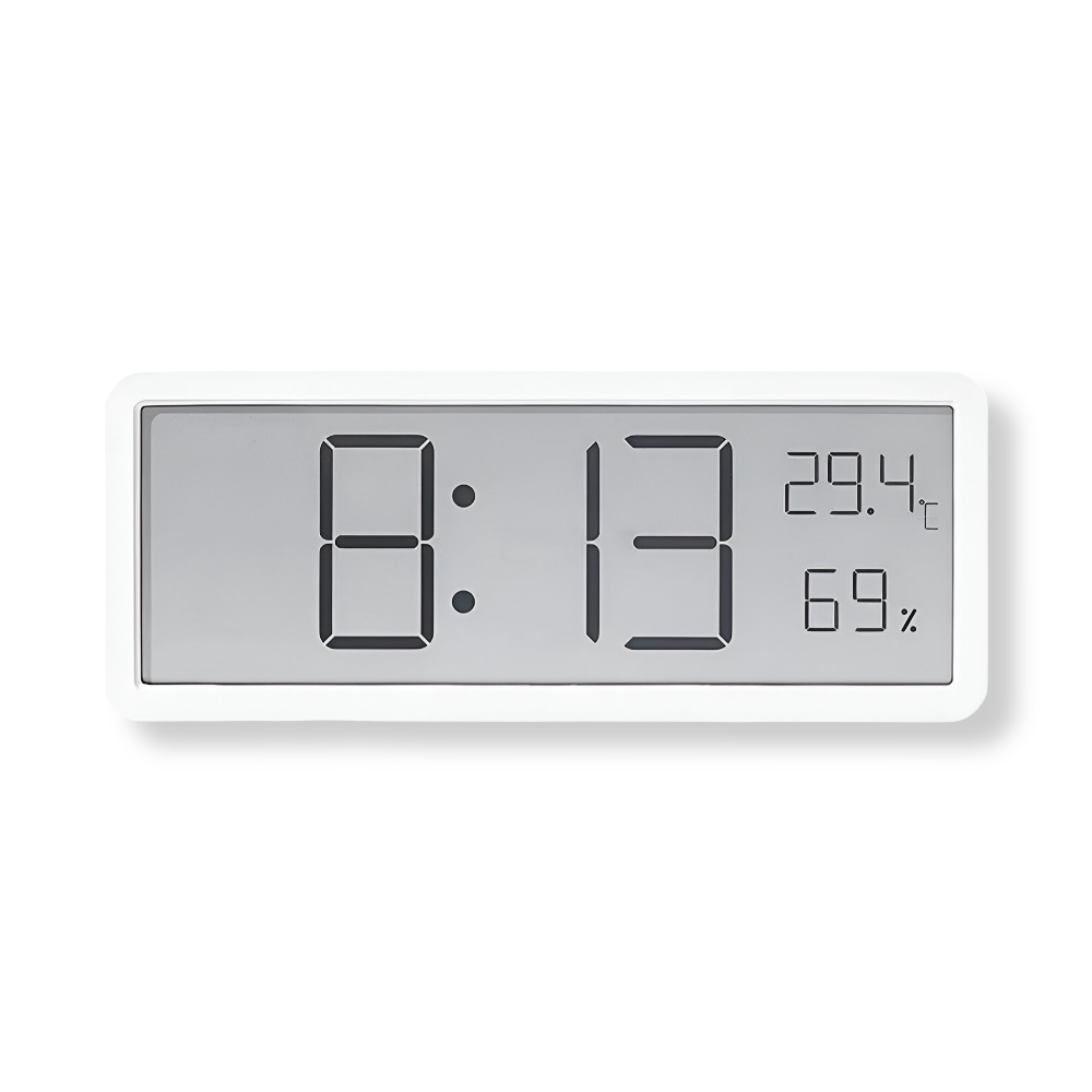 Wall Clock Digital LED with Temperature and Humidity | Ionera