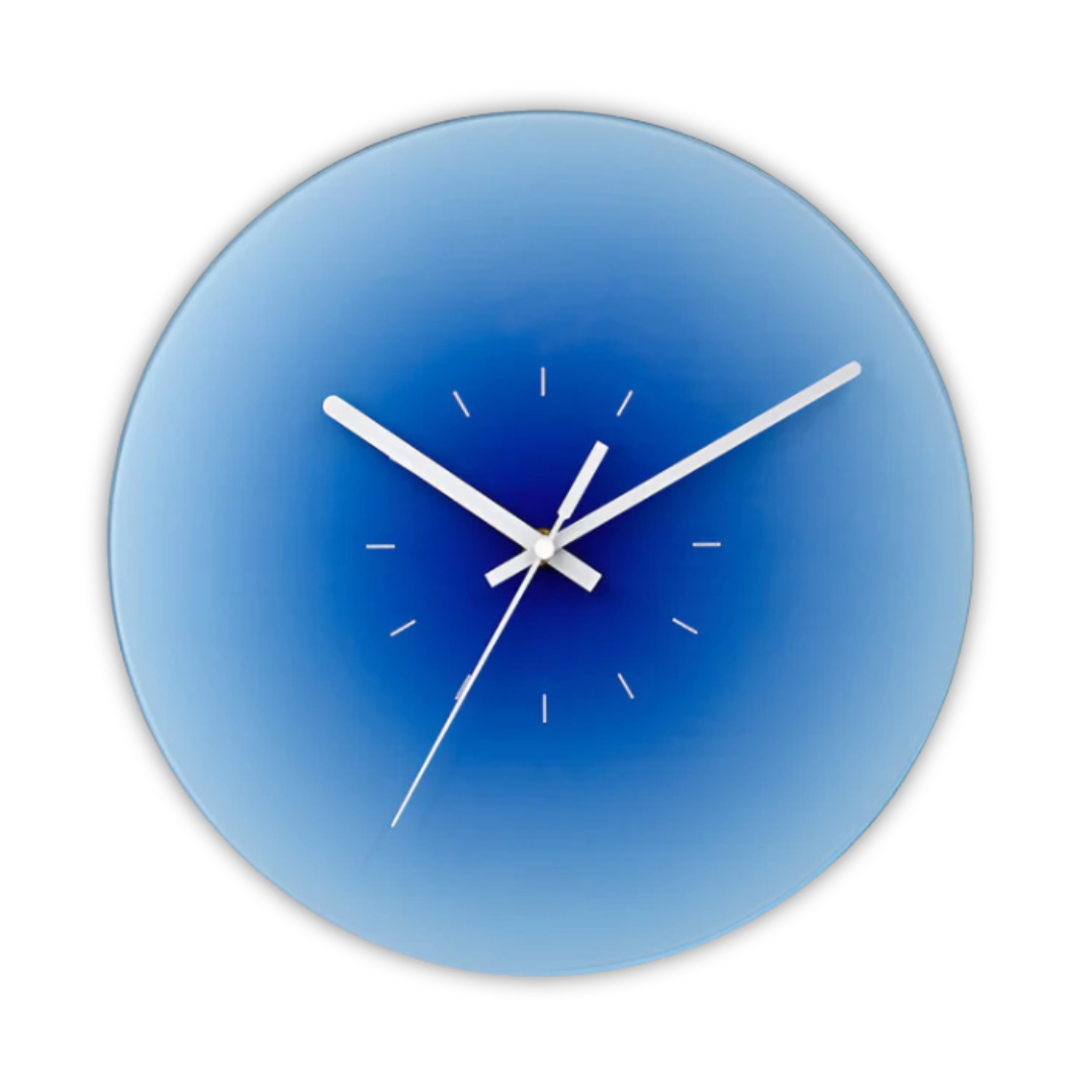 Wall Clock Glass Face Nordic Style | Sunelo