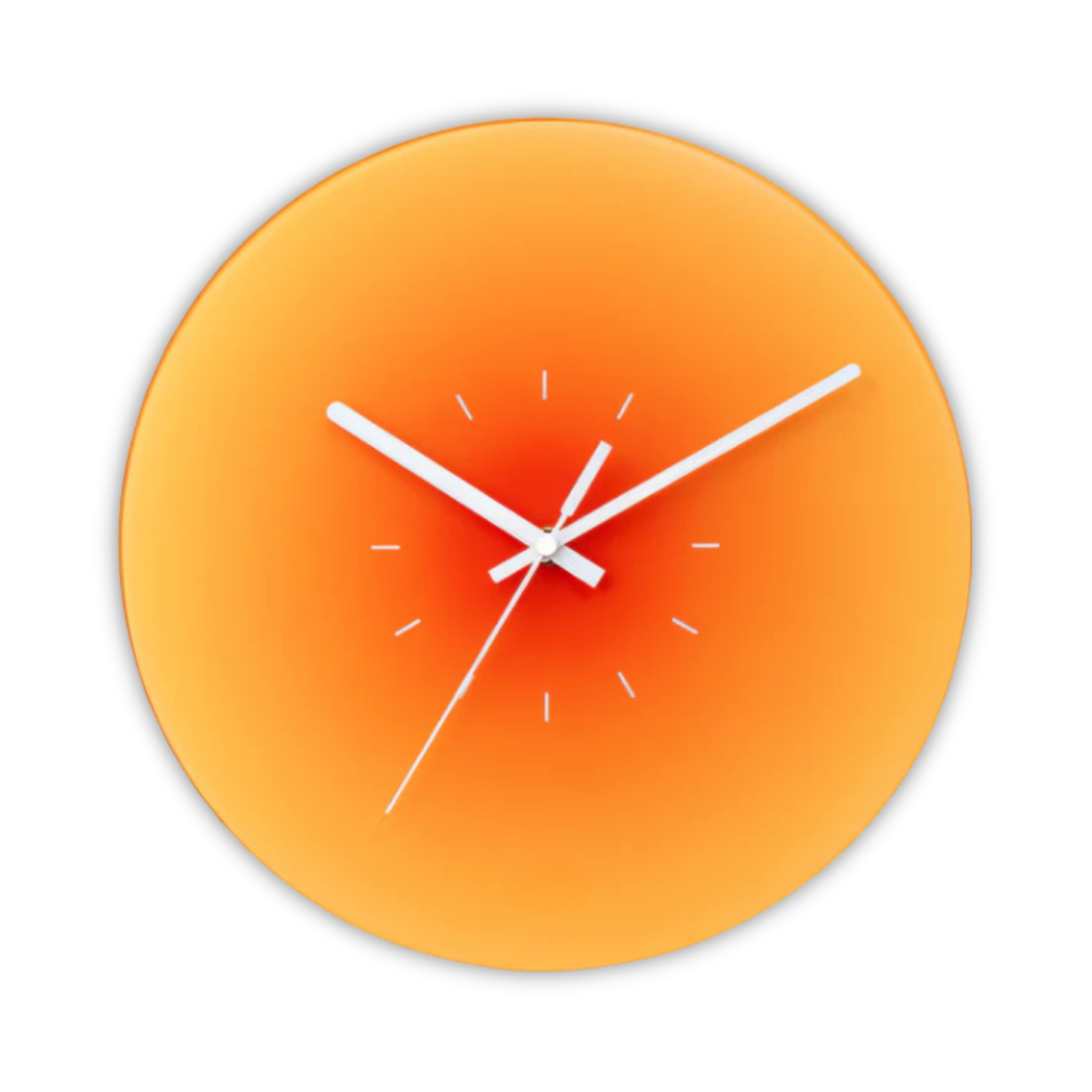 Wall Clock Glass Face Nordic Style | Sunelo