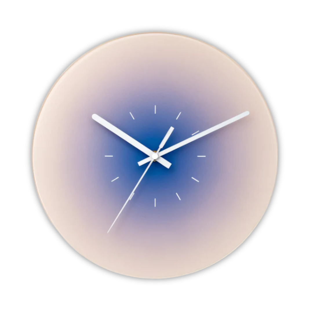 Wall Clock Glass Face Nordic Style | Sunelo