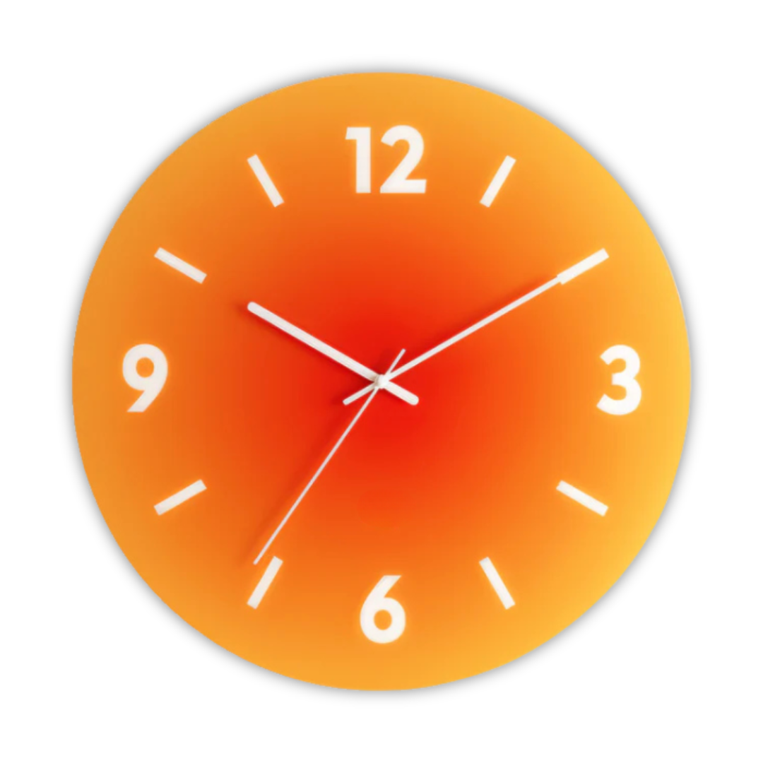 Wall Clock Glass Face Nordic Style | Sunelo