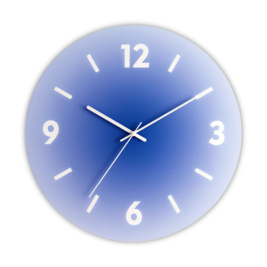 Wall Clock Glass Face Nordic Style | Sunelo